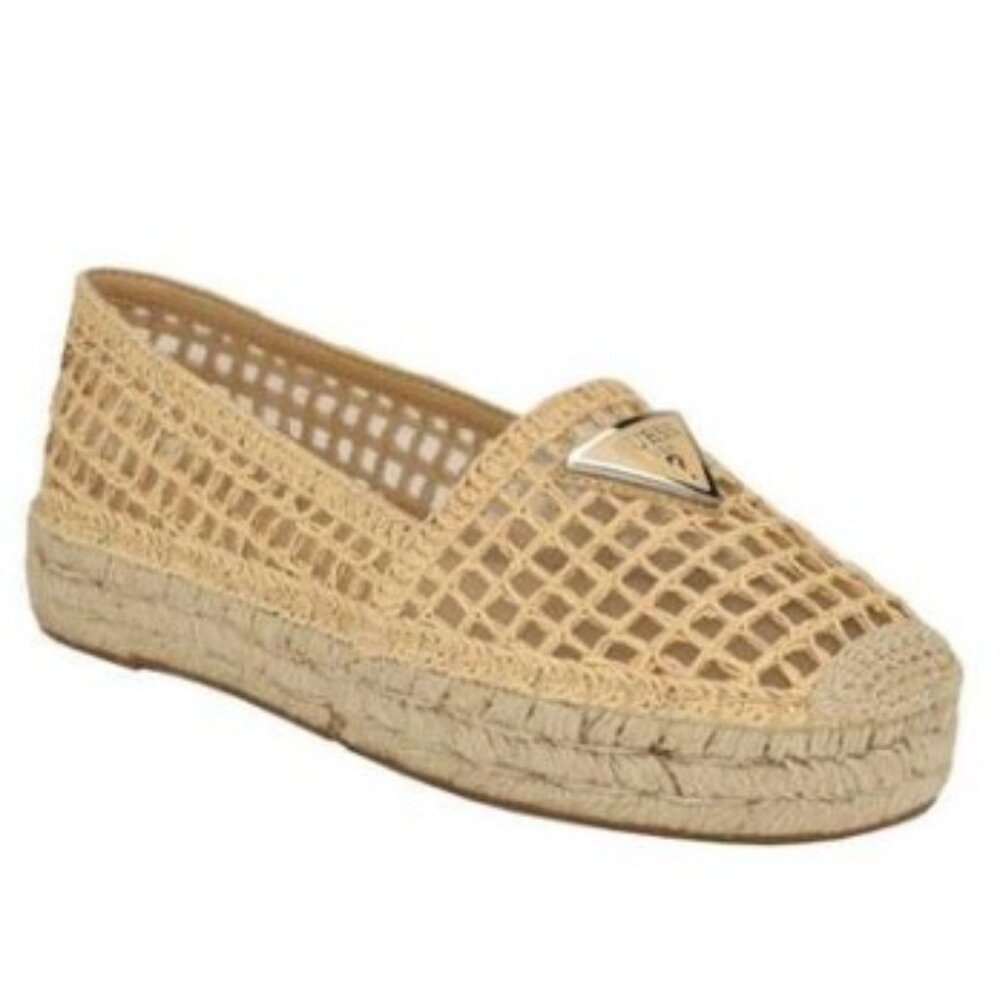 Guess Natural Mones Platform Espadrille, Light Natural, Size 8